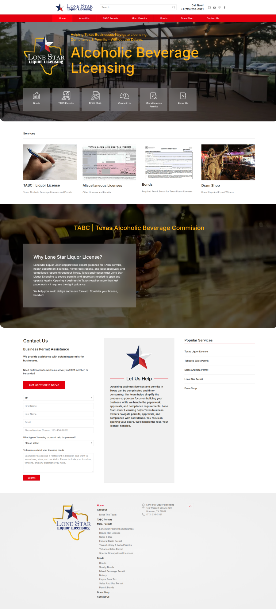 Lone Star Liquor Licensing website